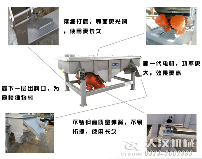 中药直线振动筛产品特点